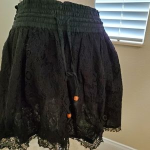 Black lace skirt